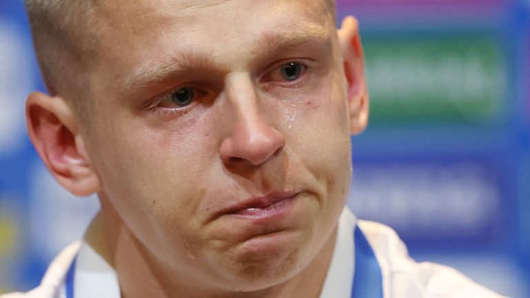 Manchester City star Oleksandr Zinchenko was tearful in the pre-match press conference, saying the dream of every Ukrainian is simply an end to the war
