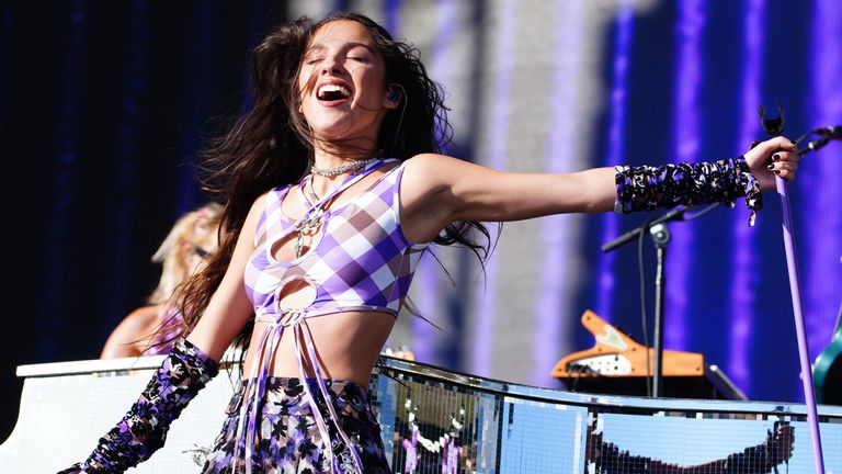 Olivia Rodrigo performs on the Other Stage at the Glastonbury Festival at Worthy Farm in Somerset.  Photo date: Saturday, June 25, 2022.