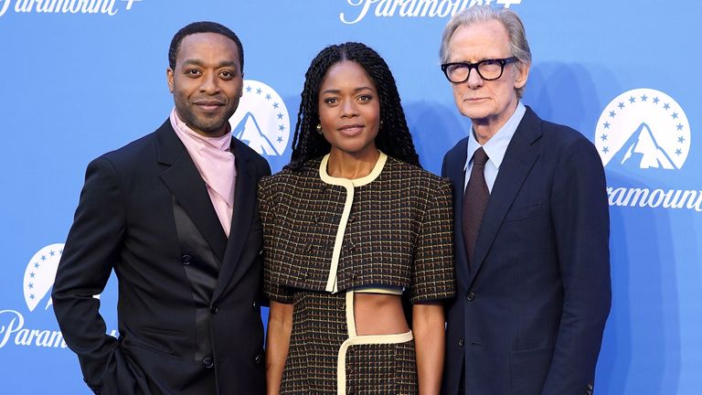 Bill Nighy, Naomie Harris and Chiwetel Ejiofor attending the Paramount+ UK launch event at Outernet London