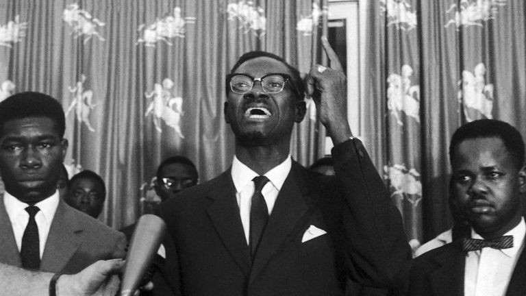 FILE - In this Sept. 10, 1960 file photo Patrice Lumumba speaks at the Senate meeting opposing him to Justin Bomboko in Leopoldville, Congo. A team of Belgian lawyers said Monday June 21. 2010 it is asking prosecutors to bring war crimes charges against officials allegedly involved in the assassination of Patrice Lumumba Congo&#39;s first democratically elected prime minister 50 years ago. (AP Photo/H. Babout, File)
PIC:AP