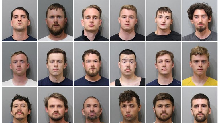 Some of the men who were arrested in Coeur d&#39;Alene