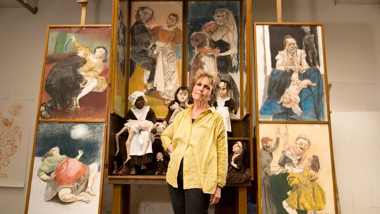 Paula Rego pictured in her London studio in 2009