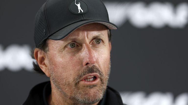 Phil Mickelson during a press conference at the Centurion Club, Hertfordshire ahead of the LIV Golf Invitational Series. Picture date: Wednesday June 8, 2022.