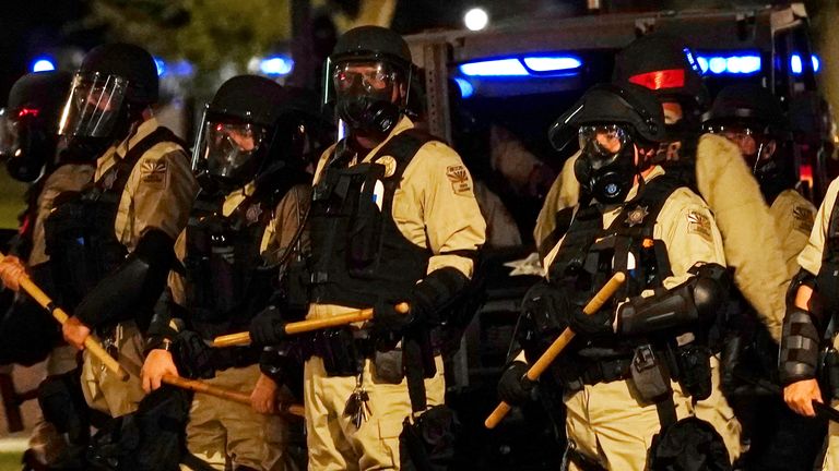 Protesters were teargassed outside the Arizona State Capitol Building 