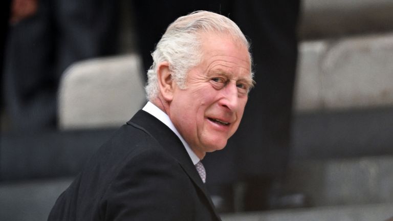 Britain&#39;s Prince Charles arrives for the National Service of Thanksgiving held at St Paul&#39;s Cathedral during the Queen&#39;s Platinum Jubilee celebrations in London, Britain, June 3, 2022. REUTERS/Dylan Martinez
