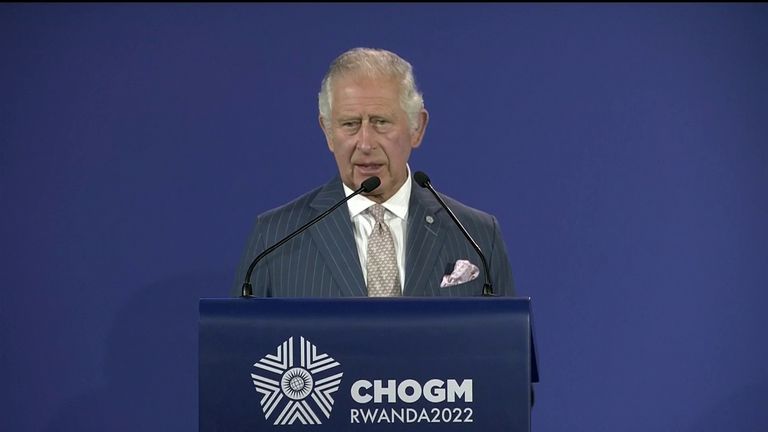 Prince Charles speaks in Rwanda