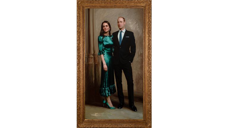 Prince William and Kate’s first official joint portrait released