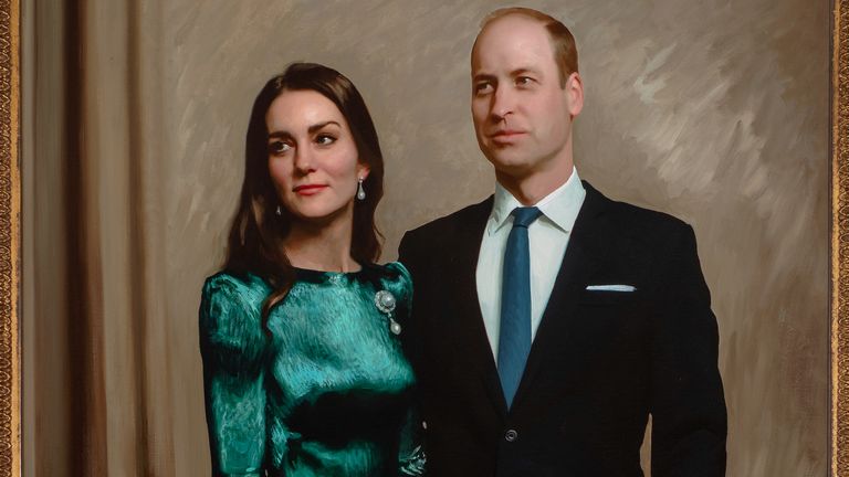 El duque y la duquesa de Cambridge.  Foto: Jamie Coreth/Comisiones de Bellas Artes. 