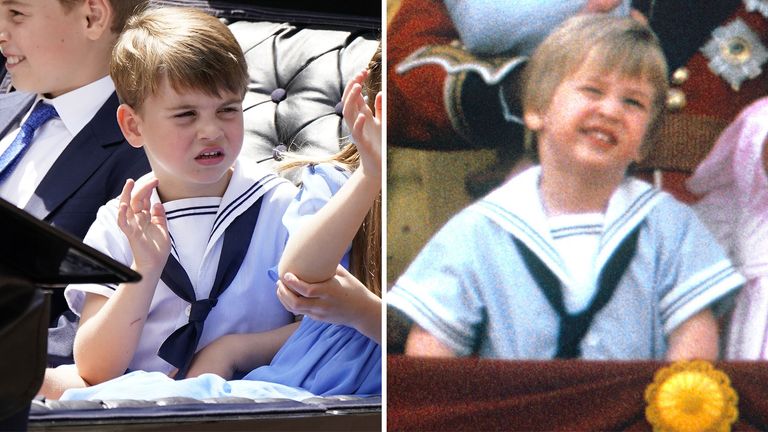 The outfit worn by Prince Louis on the first day of Platinum Week recalls the childhood looks of his father, Prince William, nearly 40 years ago.