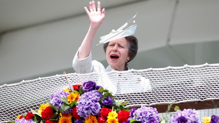 Princess Anne at Epsom Downs Racecourse
