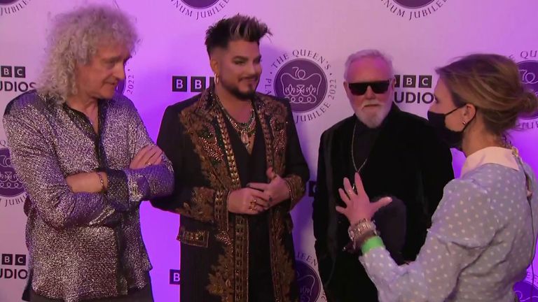 Queen and Adam Lambert speak to Sky News