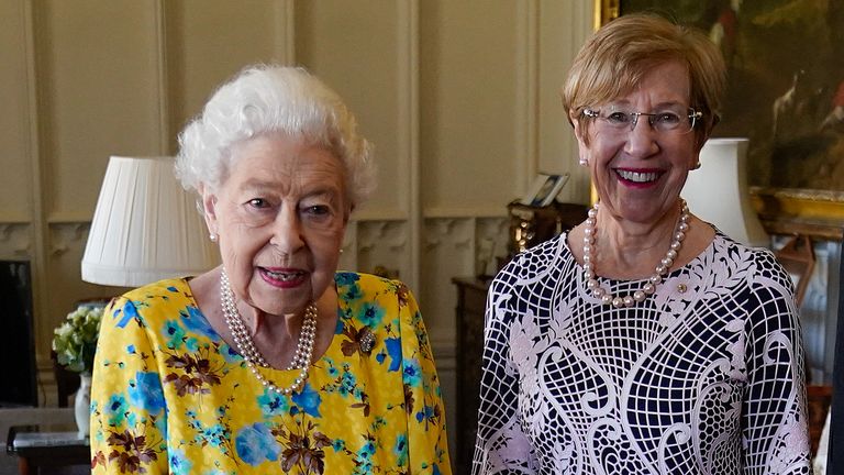The women posed together at Windsor Castle