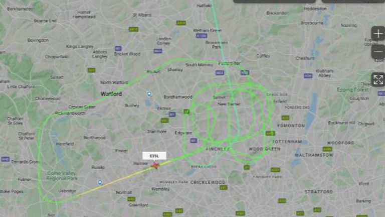 The plane reportedly circled for 15 minutes before making its second landing.