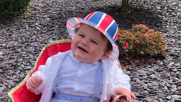 Leo, eight months old, sporting a very Jubilee-appropriate hat. Supplied by Elizabeth in Middlesbrough