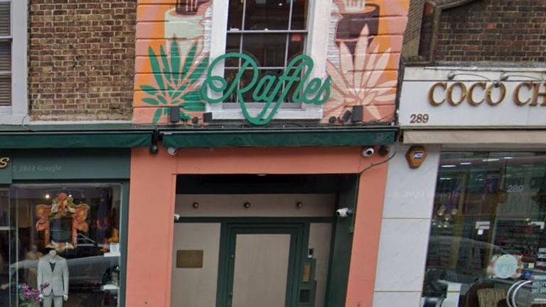 Raffles nightclub in Chelsea, west London. Pic: Google Street View