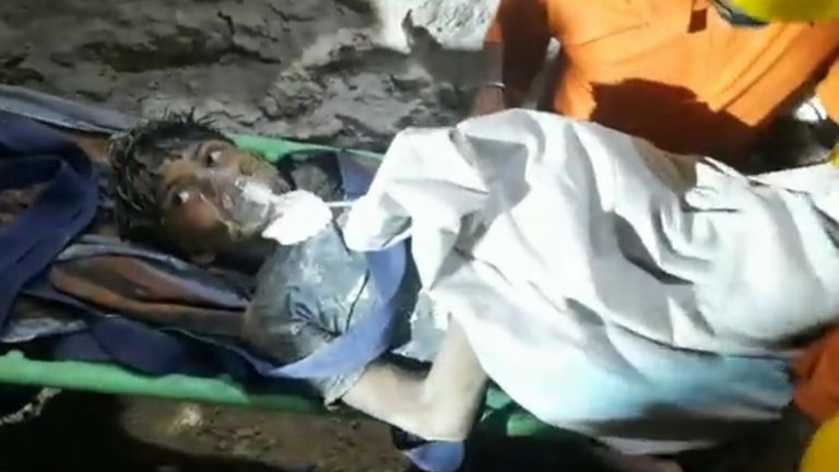 An 11-year-old boy with speech and hearing problems who fell into a borewell was rescued after a 104-hour operation.