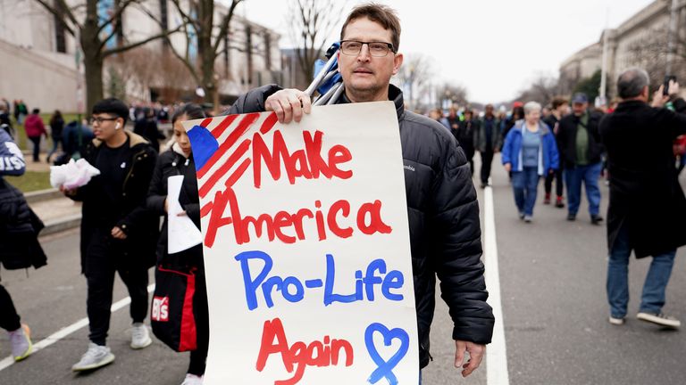 A pro-life demonstration in Washington DC