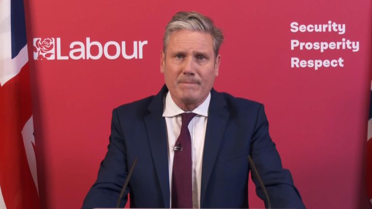 Sir Keir Starmer reacts to Conservative confidence vote in Boris Johnson