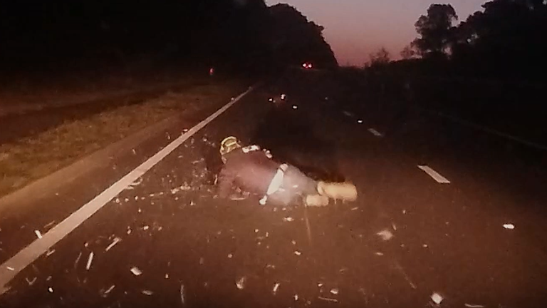 Motorcyclist hit by drunk driver