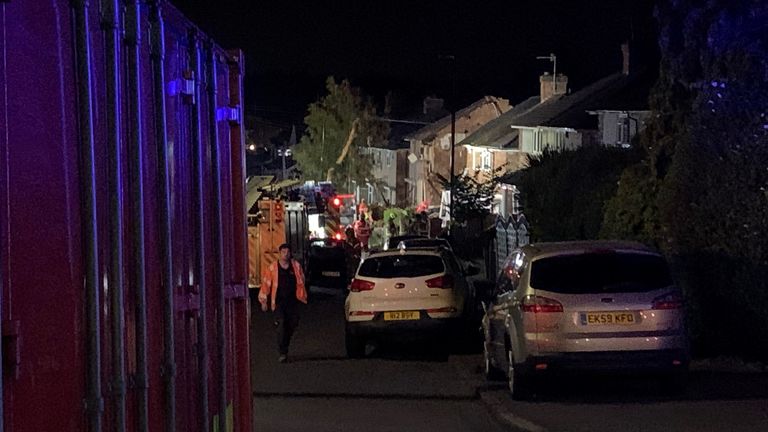 Emergency services on the scene in Dulwich Road, Kingstanding, where a property has been destroyed in an explosion, the cause of which is unknown at this time, which also caused damage to other nearby property and vehicles.Picture date: Sunday June 26 from 2022 .