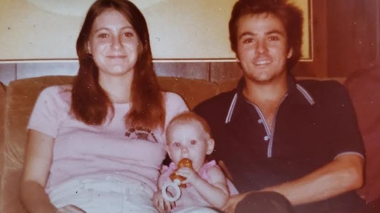 Murdered Florida couple Tina and Harold Clouse with their daughter Holly who has finally been found and reunited with her extended family after 40 years. Pic: Indentifinders International