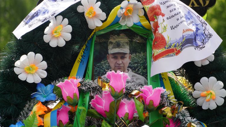 Yurii Berlizov was killed on the first day of the Ukraine war. He was a soldier. He and his wife had nine children and a 10th is on the way