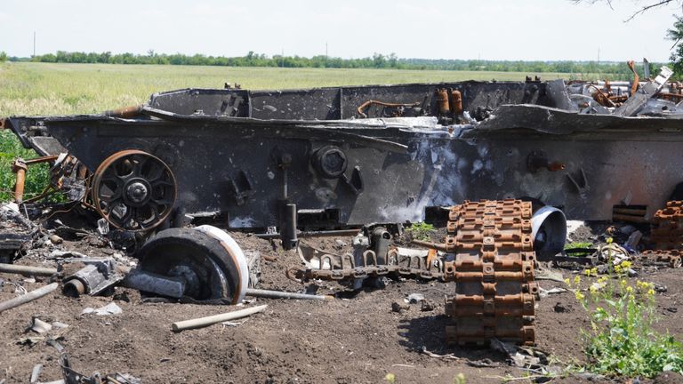 Sky News spoke to a Ukrainian military commander near the frontline, south of the city of Severodonetsk