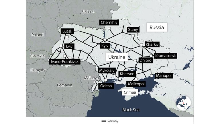 *dont use yet* Map of Ukrainian national railway olive