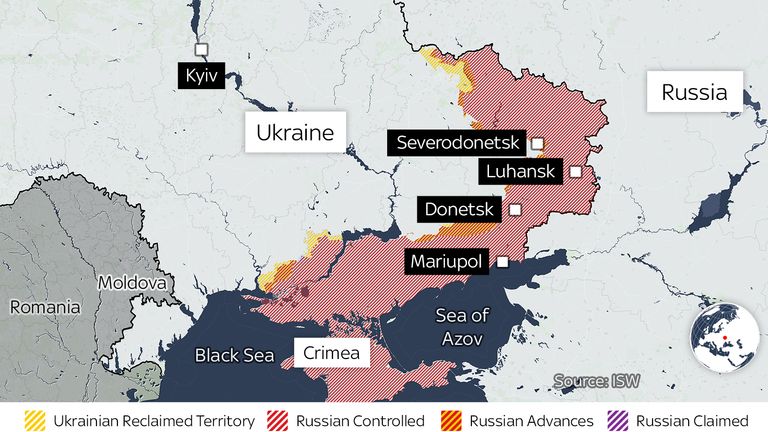 Where is everything on day 102 of the war in Ukraine