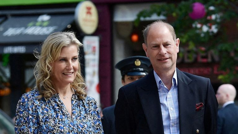Britain&#39;s Prince Edward, Earl of Wessex and Sophie, Countess of Wessex attend the Queen&#39;s Platinum Jubilee celebration in Belfast, Northern Ireland June 4, 2022. Charles McQuillan /Pool via REUTERS