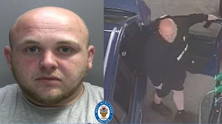 Tweet from West Midlands Police: #APPEAL| We have released images of two men we want to speak to after a man suffered serious injuries in a car fire at a petrol station in #Dudley last Thursday.

We want to speak to Stephen Burden, 30, who is wanted in connection with the incident. 