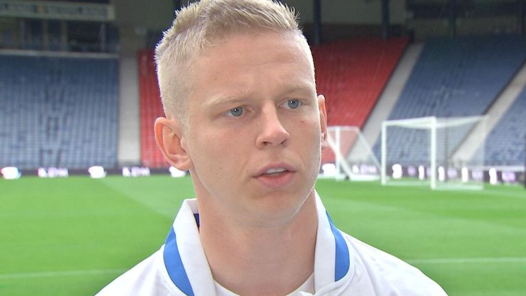 Oleksandr Zinchenko is set to start against Scotland as the two nations look to keep their World Cup dreams alive. Pic Sky Sports