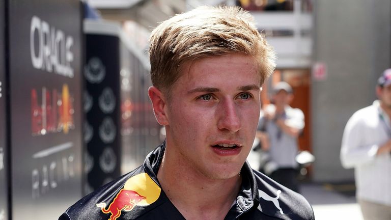 Juri Vips drove for Red Bull&#39;s F1 team last month during FP1 at the Spanish Grand Prix.