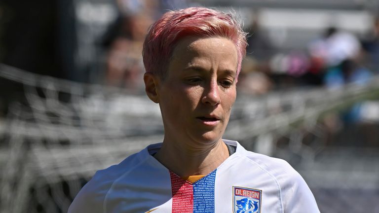 OL Reign forward Megan Rapinoe during a NWSL soccer match between the OL Reign and the San Diego Wave