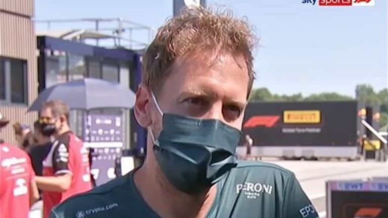 Sebastian Vettel's 2021 British GP litter pick-up after race at Silverstone