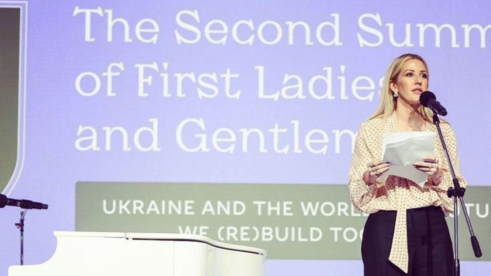Ellie Goulding reveals she travelled to Ukraine to take part in the First Ladies Summit Ents