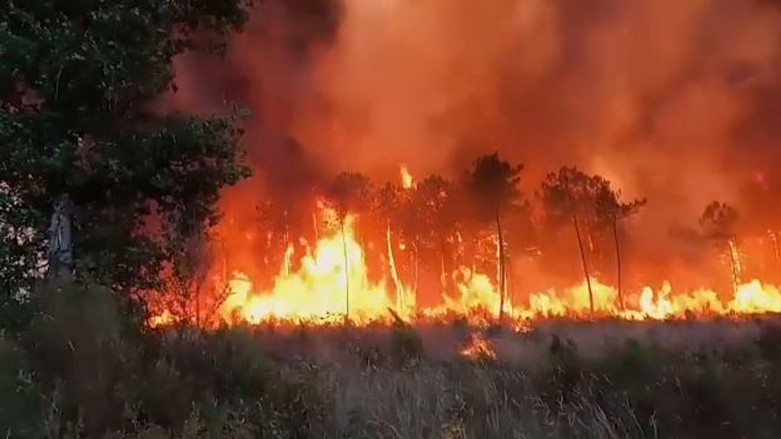 Tausende von Häusern in Gefahr, als apokalyptische Brände den Südwesten Frankreichs heimsuchen |  Weltnachrichten