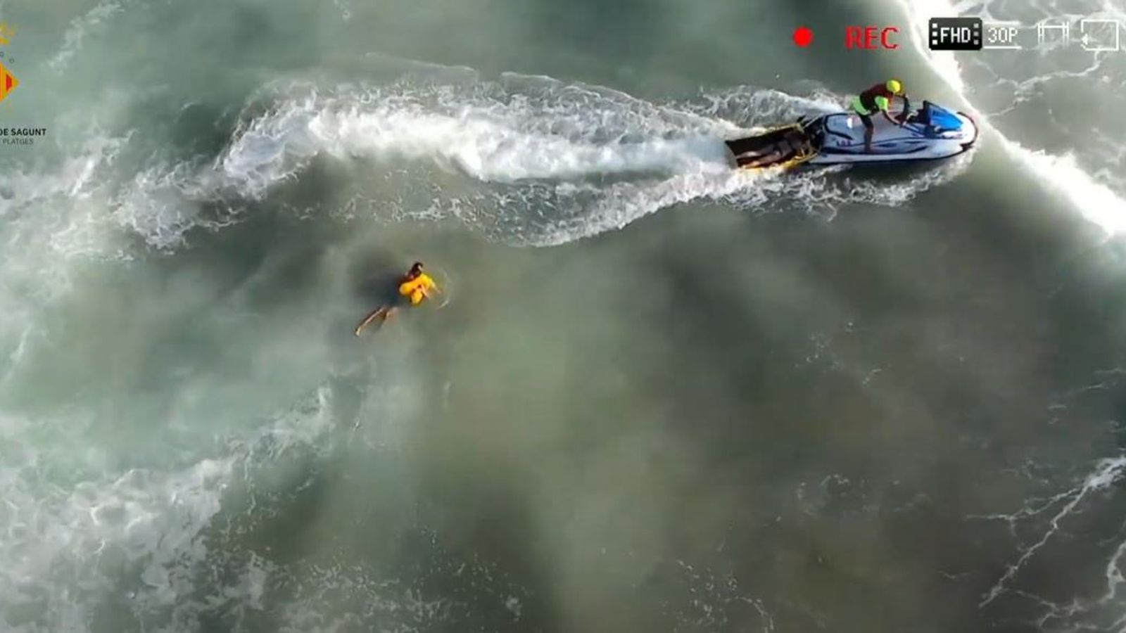 Drone lifeguard saves boy, 14, from drowning in sea in Valencia in