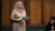 Labour MP Apsana Begum speaking in the Commons