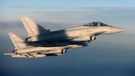 The Royal Air Force&#39;s Typhoon Eurofighter jets are made by BAE Systems