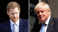 Prince Harry (left) and Boris Johnson have criticised the Supreme Court ruling. Pic: AP