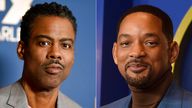 FILE - In this combo of file photos, Chris Rock, left, appears at the the FX portion of the Television Critics Association Winter press tour in Pasadena, Calif., on Jan. 9, 2020; and Will Smith appears at the 94th Academy Awards nominees luncheon in Los Angeles on March 7, 2022. Smith has again apologized to Chris Rock for slapping him during the Oscar telecast in a new video, saying that his behavior was ...unacceptable... and revealing that he reached out to the comedian to discuss the incident but was told Rock wasn't ready. (AP Photo/File)