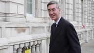 Minister for Brexit Opportunities and Government Efficiency in the Cabinet Office Jacob Rees-Mogg returns to the cabinet office in London, following the resignation of two senior cabinet ministers on Tuesday. Picture date: Wednesday July 6, 2022.

