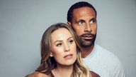 For use in UK, Ireland or Benelux countries only Undated BBC handout photo of Rio Ferdinand and Kate Wright in the new BBC One documentary &#39;Rio and Kate: Becoming A Step Family&#39;. Kate has said she felt she could not live up to the memory of her husband Rio&#39;s late wife.