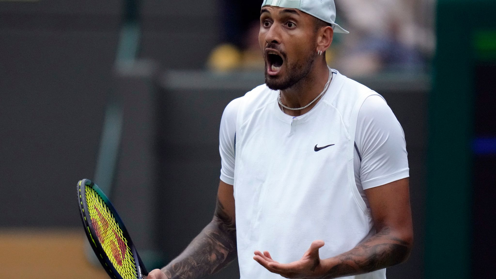 Nick Kyrgios v Stefanos Tsitsipas Ill-tempered Wimbledon match sees swearing, accusations of bullying and balls hit into the crowd UK News Sky News