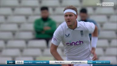 Broad strikes early with Pujara wicket!