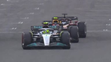 Incredible battle for P2 between Hamilton, Leclerc and Perez!
