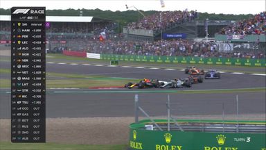 Incredible battle for P2 between Hamilton, Leclerc and Perez!