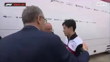 Zhou spotted in paddock after horrific crash