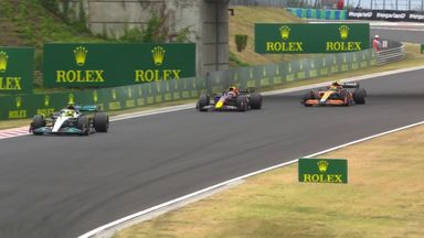 Hamilton and Verstappen both pass Norris